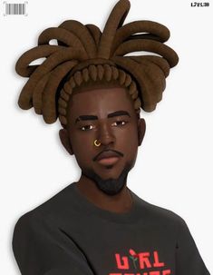 25+ Sims 4 Black Hair CC: Locs, Twists, Bantu Knots - We Want Mods Dreads Cc Sims 4, Sims 4 Dreads Cc Male, Sims 4 Black Hair Cc, Man Bun Top Knot, Elemental Spirits, Twists Locs, Locs Natural, Urban Male