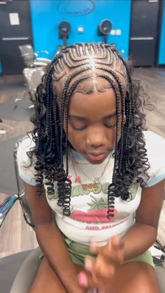 Fast Hairstyles Braids, Natrul Hairstyle For Black Kids, Cute Hairstyles For Black Girls Kids, Kid Natural Hairstyles, Simple Cute Braided Hairstyles, Hair Styles Braids Kids, Easy Cornrow Hairstyles For Natural Hair, Braided Hairstyles For Kids Natural Hair, Hair Styles For School Braids