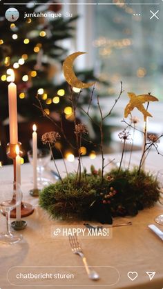 an image of a table setting with candles