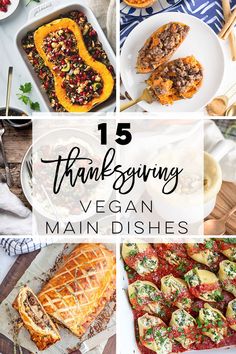 the top 15 thanksgiving vegan main dishes