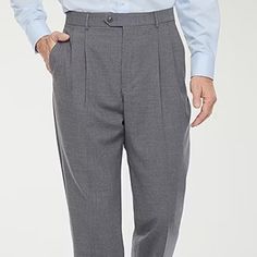 Men's Stafford Smart Tech Classic Fit Pleated Wool Suit Pants Size: 34x32 Color: Gray Classic Fit Straight Leg Pleated Front Sits At The Waist Comfort Stretch Waistband Zipper Fly With Button Closure Cuffed Hems 4 Pockets Wool Blend Dry Clean Item Is New With Tags Colors Can Vary Slightly Based On Device Display Quality, Screen Resolution And Lighting Conditions Classic Big And Tall Straight Leg Bottoms, Classic Straight Leg Bottoms For Big And Tall, Classic Tapered Pants With Belt Loops, Classic Big And Tall Business Casual Pants, Gray Flat Front Bottoms With Welt Pockets, Classic Tapered Pants With Pockets, Classic Big And Tall Workwear Pants, Big And Tall Workwear Bottoms With Welt Pockets, Classic Big And Tall Workwear Bottoms