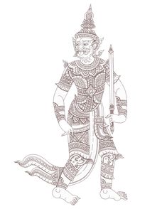 Asian Design, Thai Art, East Asian, Amulets, Puppets, Tattoo Ideas, Thailand, Tattoos, Drawings