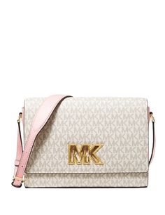 Messenger bagLogo-print canvasGold-tone hardware10.5”W X 7”H X 4”DExterior details: back slip pocketInterior details: back zip pocket, front slip pocketLining: 100% polyesterSnap fasteningColor: Powder Blush Multi Mimi G Style, Mimi G, Elegante Y Chic, Buy List, Michael Kors Outlet, Media Logo, Luxury Purses, Bags Logo, Pretty Bags