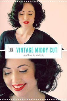 Vintage Haircuts, Retro Updo, 50s Hairstyles, 1940s Hairstyles, Rockabilly Hair, Hair Diy, Pin Curls