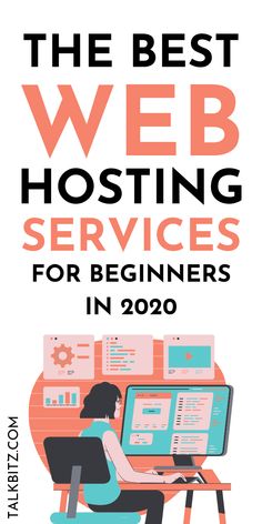 the best web hosting services for beginners in 2020, including an image of a woman sitting