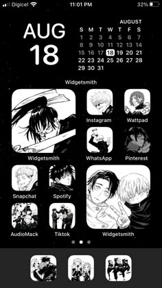 an event poster with anime characters and dates for the upcoming event in black and white