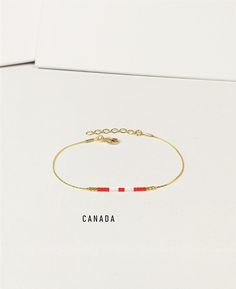 National Flag of Canada bracelet. Canadian colors jewelry. Gift for the girlfriend or the best friend from Canada. Motherland gift. Country of origins bracelet.   This listing is for one bracelet. The 1st image shows the bracelet with the flag of CANADA. Bracelets with the flag colors of many countries, territories, regions, cities, universities, colleges, parties, communities, etc. are also available. Please ask us if this is possible before ordering. The chain, spacer beads and closure are ava Nickel Free White Beaded Bracelets For Friendship, Nickel-free White Beaded Bracelets For Friendship, White Jewelry With Extender For Gift, White Jewelry With Extender As A Gift, White Beaded Bracelets With Adjustable Chain As A Gift, Minimalist White Chain Bracelet As A Gift, White Minimalist Chain Bracelet As Gift, Minimalist White Chain Bracelet As Gift, Minimalist White Chain Bracelet For Gift