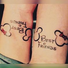 two people with matching tattoos on their wrists that say, best friends and grandma