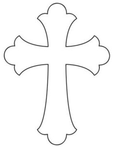 a cross that is cut out into the shape of a wall hanging ornament