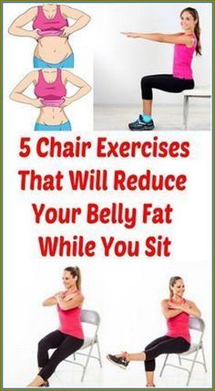 5 Chair Exercises That Will Reduce Your Belly Fat While You Sit Chair Pilates, Chair Exercise, Yoga For Seniors, Office Exercise, Chair Exercises, Senior Fitness, Belly Fat Workout, Fat To Fit, Belly Workout