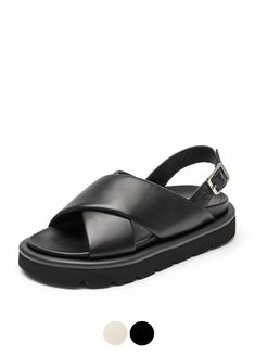 • Upper Material: Genuine Leather• Side Vamp Type: Open• Sandal Type: Cross-Strap• Pattern Type Solid• Outsole Material: EVA• Occasion: Casual• Lining Material: Polyurethane• Insole Material: Polyurethane• Fit: Fits true to size, take your normal size• Fashion Element: Buckle• Closure Type: Buckle Strap• Back Counter Type: Back Strap• Heel Height: 1.18 in• Platform Height: 0 / 1.18 in• Weight: 5 oz• Item # 34535• Width Options: B - Medium• Import Product• Shipping Worldwide Black Buckle Closure Sandals For Streetwear, Casual Black T-strap Sandals With Buckle Closure, Black T-strap Sandals With Buckle Closure For Spring, Black Buckle Closure Slip-on Sandals, Affordable Shoes, Black Synthetic T-strap Sandals With Buckle Closure, Girly Shoes, Toddler Shoes, Shoe Store