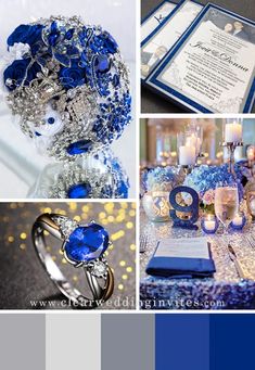 blue and silver wedding color scheme