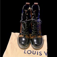 Brand New With Box And Dust Bag. Size 8, If Too Small For Me, Need Size 9, Someone Have Size 9 I Could Buy From You. Questions? Leave A Comment Below! Star Trails, Louis Vuitton Shoes, Moto Boots, Black And Brown, Ankle Boot, Dust Bag, Ankle Boots, Louis Vuitton, Women Shoes