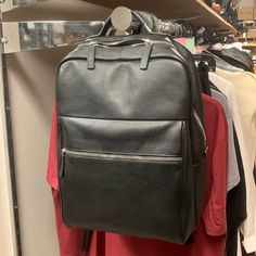 Black Ja Backpack Never Been Used In Excellent Condition, Real Leather Can Be Used By Man Or Women Mens Leather Backpack Under 200.00, Joseph Abboud, Real Leather, Man Shop, Backpacks, Leather, Black, Color