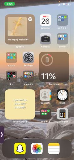 an iphone screen with various icons on it