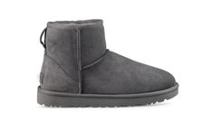 UGG W Classic Mini II 1016222-GREY Miniature Shoes, Ugg Classic Mini Ii, Mini Boots, Grey Ankle Boots, Classic Ugg Boots, Ugg Mini, Moon Boot, Ugg Classic Mini, Boots Ugg