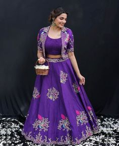 New Designer Wedding Wear Crop Top Embrodery Work Lehenga Choli  Choli *Fabric:-* Chinon *Inner:-*  Micro Cotton *Work:-* Embroidered *Size:-* XL upto 2xl margin              *(Fully Stitched)*  Lehenga *Fabric:-* Chinon *Inner:-*  Micro Cotton *Work:-* Embroidered *Size:-* 44    Jacket *Fabric:-* Chinon  *Work:-*  Embroidered      *(Fully Stitched)*  Packing Details 1 Choli/ 1 Lehenga / 1 Jacket This product has been crafted by hand and may have slight irregularities or imperfections in color o Lehenga Choli With Jacket, Choli With Jacket, Western Lehenga, Lehenga Top, Wedding Outfits For Women, Crop Top Lehenga, Navratri Dress, Stitched Lehenga, Lehenga Designs Simple