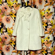 Nwt Rare White Tweed Kate Spade Dorothy Coat 8 Elegant White Tweed Jacket For Fall, White Fitted Wool Tweed Jacket, Fitted White Wool Tweed Jacket, Chic Cream Tweed Outerwear, Fitted Cream Tweed Outerwear, Chic White Wool Tweed Jacket, Chic Cream Tweed Jacket For Spring, White Wool Tweed Jacket In Chic Style, Fall Cream Tweed Outerwear