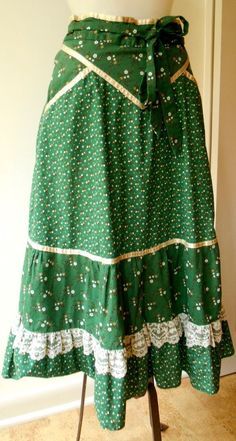 Cottagecore Fashion Skirts, Vintage Gunne Sax Dress, Fashion Work Outfit, Hippie Skirt, Cotton Skirts, Native American Clothing, Patch Dress, Fashion Skirts