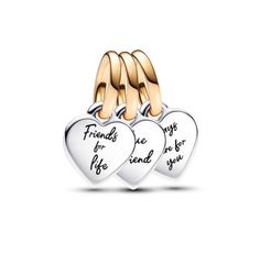 🤍🤍 BEAUTIFUL TRIPLE CHARM FOR FRIEND 🤍🤍 Crafted from high-quality s925 silver  This charm is the perfect gift for the best friend in your life,  engraved on each heart   "True friends" "Friends for life" "Always there for you"  comes with velvet gift pouch and polishing cloth  Sent via royal mail  As always thanks for viewing 💐 Friends For Life, Bracelet Pandora, Friendship Jewelry, 3d Heart, Pandora Silver, Best Friends Forever, Dangle Charms, Pandora Bracelet, True Friends