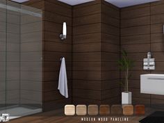 Sims4 Wall Cc, Modern Wood Paneling, Mod Wall, Panel Walls, Mod Furniture, The Sims 4 Pc