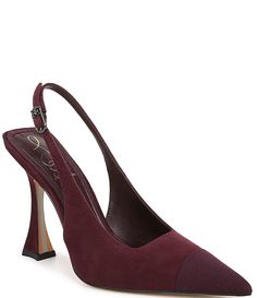 Shop for Sam Edelman Odette Suede and Fabric Cap Toe Slingback Pumps at Dillard's. Visit Dillard's to find clothing, accessories, shoes, cosmetics & more. The Style of Your Life. Fall Fashion Shoes, Summer Clearance, Slingback Pump, Dillard's, Contemporary Fashion, Sam Edelman, Handbag Accessories, Fall Fashion, Pumps Heels