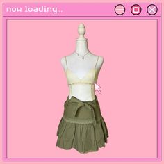 Brand New Fabric Belt W Lace Detail Included Zip Up On The Side Fits Size S-M Measurements Upon Request! Y2k Summer Lined Skirt, Y2k Style Summer Lined Skirt, Y2k Style Summer Lined Skort, Y2k Green Mini Skirt For Summer, Y2k Fitted Skirt For Day Out, Y2k Style Green Mini Skirt For Summer, Y2k Style Fitted Skirt For Day Out, Fitted Y2k Style Skirt For Day Out, Y2k Style Summer Skirt For Day Out