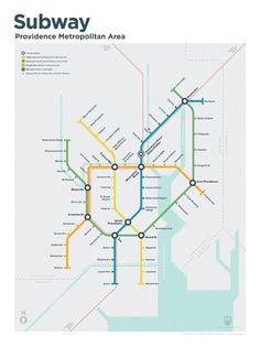 the subway map is shown in green, yellow and orange colors with lines on it