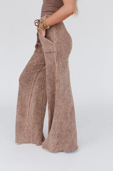 Relaxing Robin Wide Leg Pant - New Mocha | Three Bird Nest Three Bird Nest, Cute Pants, Summer Pants, Wide Leg Pant, Bird Nest, Up Girl, New Wardrobe, Look Fashion, French Terry