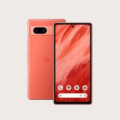 the new pixel phone is shown in coral pink