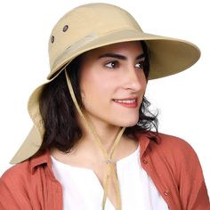 -100% Premium Nylon Ensures The Sun Hat Is Lightweight(Weighs Only 3.2oz), Waterproofed And Quick Dry -Wide Brim Hat With Upf 50+ Sun Protection, The Sun Hat Blocks 98% Of Uv Rays -With A Head Circumference Of 23.2 Inch And Elastic Drawcord With Toggle As Size Adjuster, The Sun Hat Can Fit All Head; There Is A Cutout To Insert Ponytail At The Back Of The Hat -Shipped Within Two Business Days -Shipped With Care! Checkout My Closet For More Items! Khaki Sun Hat For Spring Outdoor, Spring Khaki Sun Hat For Outdoor Activities, Spring Sun Hat For Outdoor Activities In Khaki, Safari Hats, Love Your Melon Beanie, Burgundy Hat, Summer Hats Beach, Gardening Hat, Hat Blocks