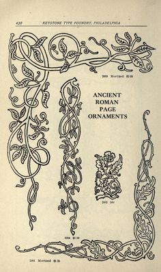 an old book with decorative designs on it