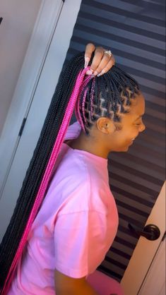 Peekaboo Knotless, Hair Styles Cute, Hairstyles Protective, Cute Box Braids Hairstyles