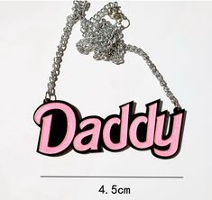 Fine or Fashion: Fashion Item Type: Necklaces Style: Trendy Pendant Size: 9cm/3.54" Material: Acrylic Chain Type: Link Chain is_customized: Yes Necklace Type: Pendant Necklaces Metals Type: Zinc Alloy Shape\pattern: Letter Gender: Women Function: no Compatibility: no Personalized Pink Jewelry For Father's Day, Trendy Customized Pink Necklaces, Customizable Pink Nameplate Jewelry, Customized Pink Nameplate Jewelry, Customized Pink Necklaces For Party, Customized Pink Nameplate Necklace, Customizable Pink Nameplate Necklace, Pink Name Necklace For Party, Personalized Pink Necklace For Party