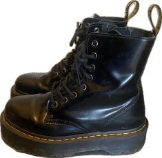 Doc Martens Black Jaden Platforms Jaden Doc Marten, Jadon Docs, Dr Martens Aesthetic, Jaden Core, Dr Martens Nartilla, Gig Outfits, Black Doc Martens, Prom Outfit Ideas, Emma Core