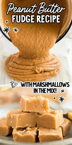 peanut butter fudge recipe with marshmallows in the mix is so good