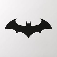 the batman symbol is shown in black on a white background