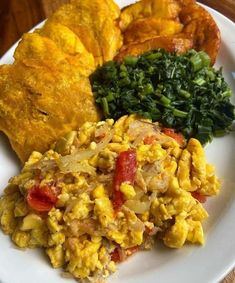 a white plate topped with different types of food