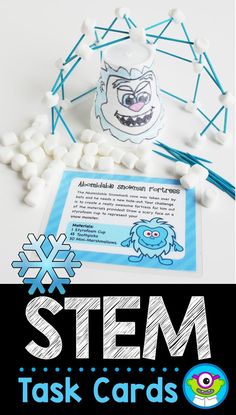 STEM Task Cards Winter Stem Winter, Family Activities Kindergarten, July Activities, Elementary Stem Activities, Winter Science