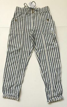 American Eagle Women's Blue Striped Jogger Pants Size 0                               #187 Waist across flat=12.75" Rise=10" Inseam=26.5" Cuff across flat=6" Baggy Pants, Baggy Pant, Jogger Pants, American Eagle Outfitters, American Eagle, Cuff, Women Accessories, Clothes For Women, Pants