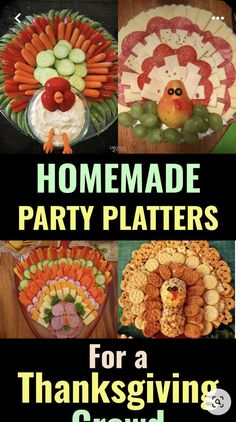 homemade party platters for a thanksgiving crowd