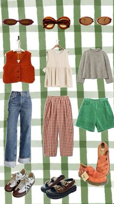 European Summer Capsule Wardrobe, Vintage Eclectic Outfits, Midsize Eclectic Fashion, Australian Outfits, Colorful Granola Outfits, Thrifted Granola Outfits, Eclectic Grandpa Summer Outfit, Colourful Cottagecore Outfit, Summer 2024 Midsize Outfits