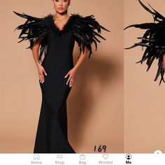 Bandage Maxi Dress, Back Split, Feathered Sleeves, Runs Long. Fashion Nova Luxe Black V-neck Dress For Costume Party, Elegant Dresses With Feather Trim For Costume Party, Elegant Black Maxi Dress For Costume Party, Gothic V-neck Evening Dress, Black Maxi Dress For Halloween, Fitted Black Dress With Feathers, Formal Black Dress With Feathers, Black Feathered Evening Dress, Black Feathered Formal Dress