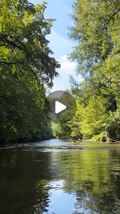 a river surrounded by trees and water