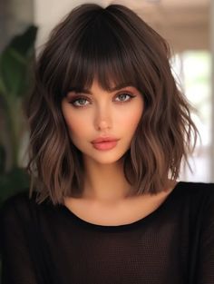 Medium Length Wavy Hair, Bangs With Medium Hair, Haircuts For Medium Hair, Haircuts For Fine Hair, Short Hair With Bangs, Medium Length Hair Cuts, Hair Extension