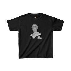 Princess Diana flipping off tee Lady Diana middle finger baby tee black and white  The fabric is 100% cotton for solid colors. Polyester is included for heather-color variants. These fabrics are prime materials for printing. The shoulders have twill tape for improved durability. The collar is curl resistant due to ribbed knitting. There are no seams along the sides.  .: Made with 100%, midweight (5.3 oz/yd² (180 g/m US cotton that feels soft to the touch and a great choice for any season. .: The Y2k Crop Top, Diana Princess, Y2k Baby Tee, Baby Tees, Shirt Y2k, Baby T Shirts, Trendy Baby, Lady Diana, Princess Diana