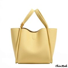 Olivia Mark - French high quality texture bag female wrist decorated hardware vegetable basket handbag shoulder crossbody bag Basket Handbag, Waterproof Tote, White Shoulder Bag, Vegetable Basket, Daily Bag, Unique Purses, Womens Designer Handbags, Leather Bucket, Simple Bags