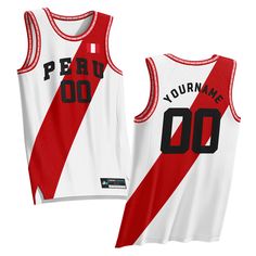 Peru Custom Basketball Jersey White Sleeveless Moisture-wicking Jersey, White Basketball Jersey For Sports Season, Casual White Training Jersey, Sporty White Sleeveless Jersey, White Sleeveless Jersey For Game Day, White Sleeveless Sports Jersey, White Sleeveless Sporty Jersey, White Casual Basketball Activewear, Casual White Basketball Activewear