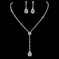 Inspired Style Crystal Necklace Earrings Jewelry Sets | Bridelily — Bridelily.com #bridelily#weddingjewelrysets#charming Silver Drop Necklace, Paper Beads Necklace, Rhinestone Jewelry Set, Headpiece Jewelry, Crystal Choker Necklace, Crystal Jewelry Sets, Color Wedding, Bridesmaid Jewelry Sets, Crystal Choker