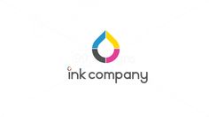 the ink company logo is colorful and has an image of a water drop on it